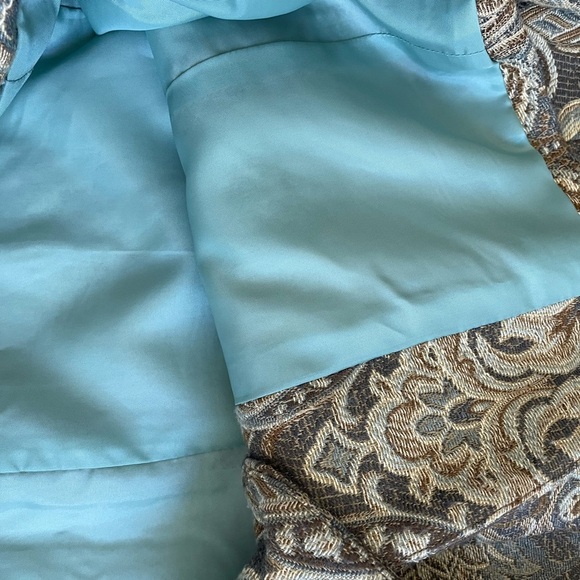 Vintage Focus 2000 Green Floral Brocade Blazer Size 12P - Picture 6 of 8